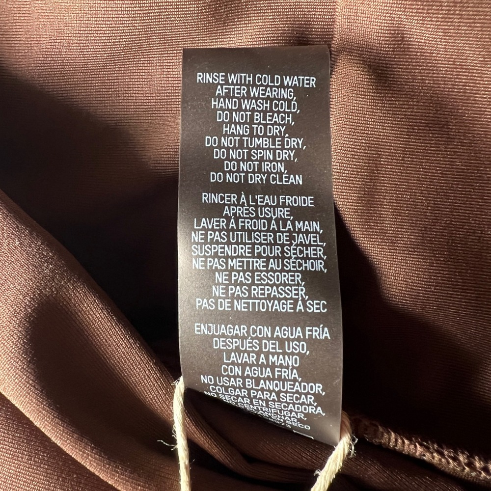 SKIMS Signature Swim Sarong Skirt in Cocoa Brown, Women's Size Medium, NWT - Picture 8 of 12
